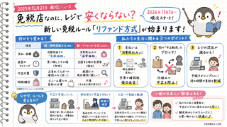 【2026年〜】免税品の「その場で値引き」が終了へ。お店も旅行客も大転換…国税庁がパンフレットを発行