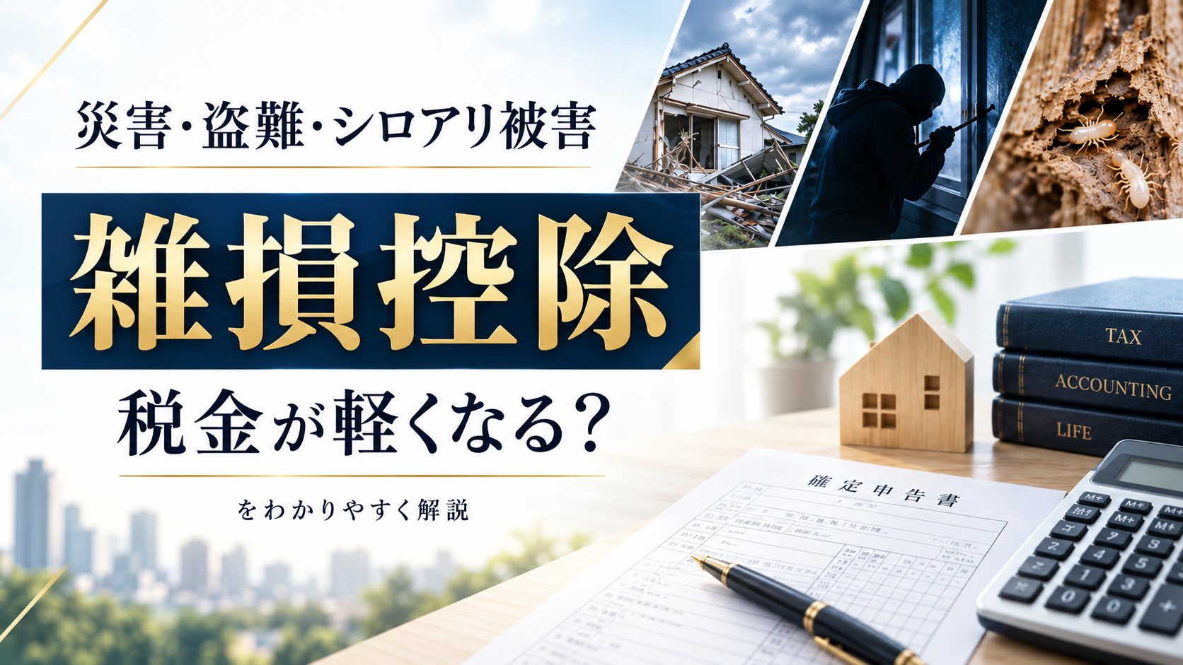 災害・盗難・シロアリ被害で税金が軽くなる？「雑損控除」をわかりやすく解説